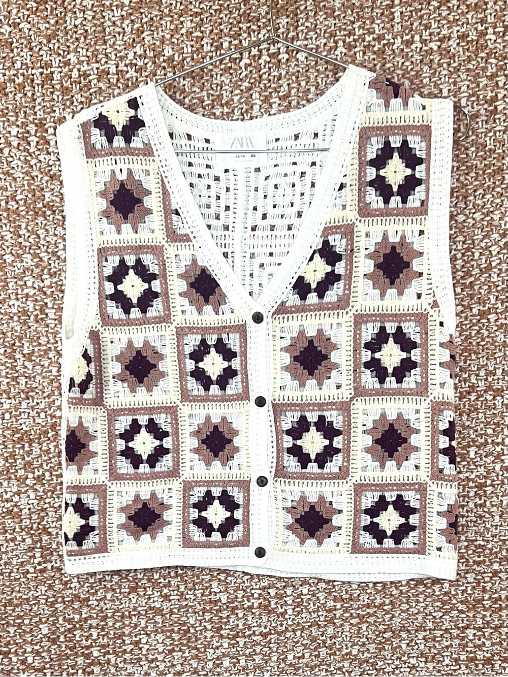 Zara | Crochet Granny Square Vest